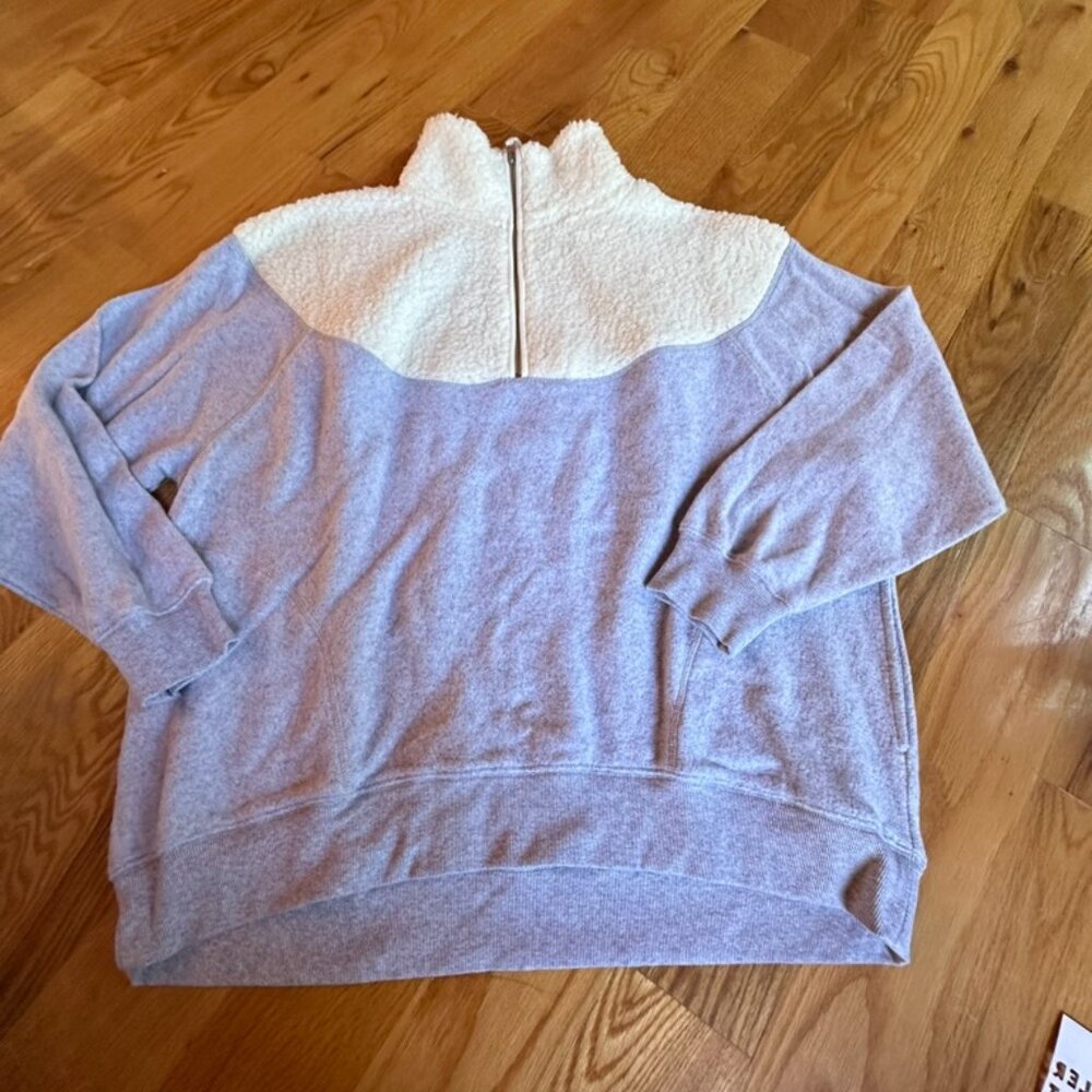 Aerie sherpa lined 1/4 zip pullover size S NEW